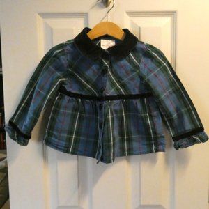 Hanna Andersson Blue Plaid Blouse